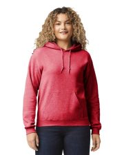 Buzo Adulto Unisex Capucha Rojo Escarlata Deportivo Jaspe Gildan ref. 18500