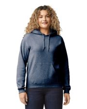 Buzo Adulto Unisex Capucha Azul Marino Deportivo Jaspe Gildan Ref. 18500