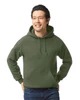 Buzo Adulto Unisex Capucha Verde Militar Gildan Ref. 18500